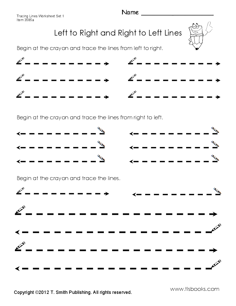 Tracing Lines Worksheet Set 1