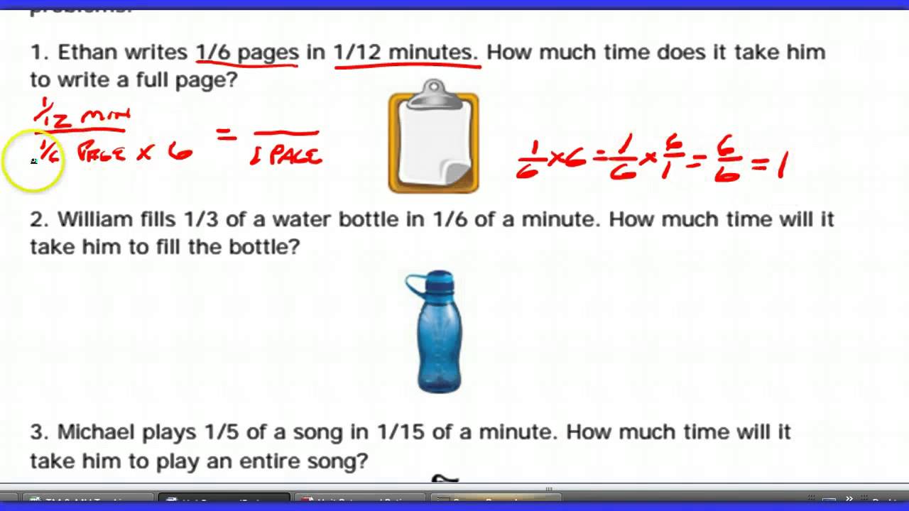 Unit Rate And Ratios Of Fractions Worksheet Help