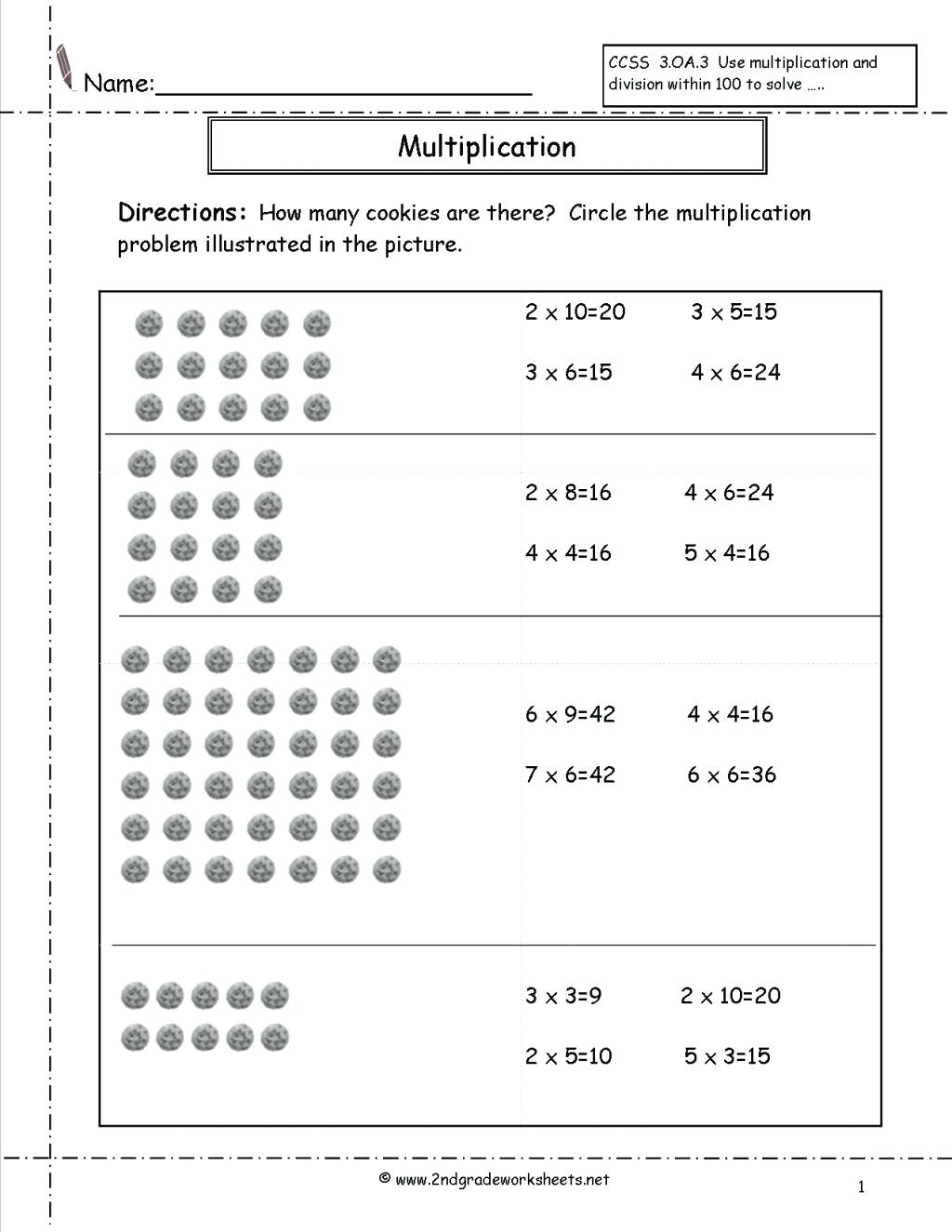 Worksheet  Oa Worksheets Repeated Addition Math Year With Pictures