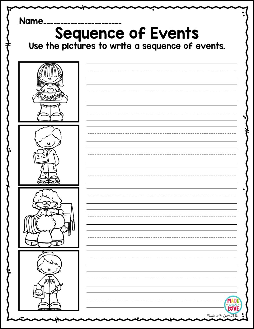Worksheet Sequence Pictures For Story Writing Wosenly Free