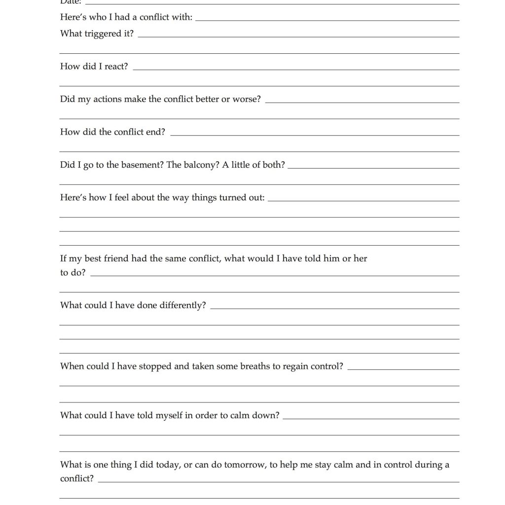 Worksheets  Bullying Worksheets For Middle School