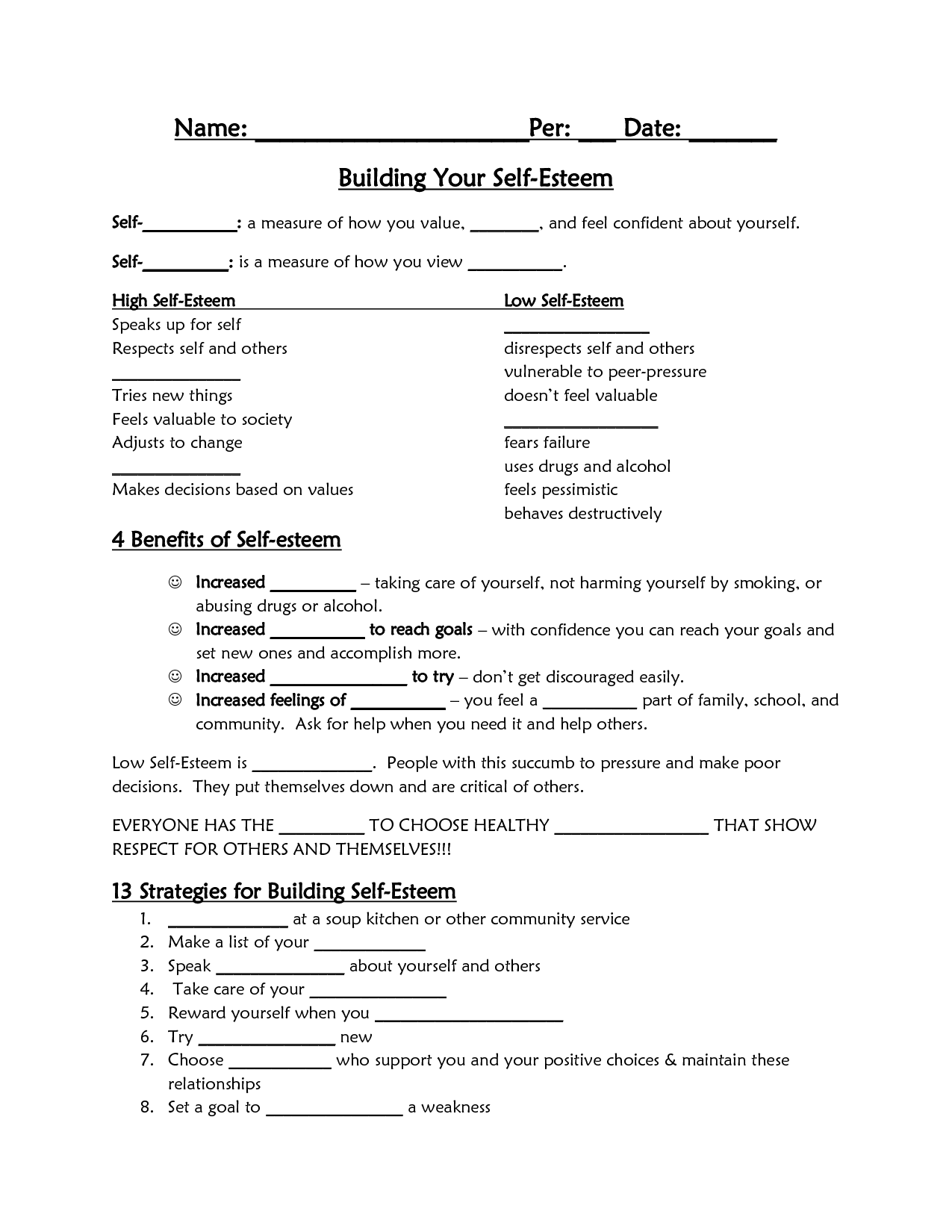Worksheets Self Esteem Worksheets For Teenagers Christopherjoel Worksheets Self Esteem Worksheets For Teenagers Christopherjoel