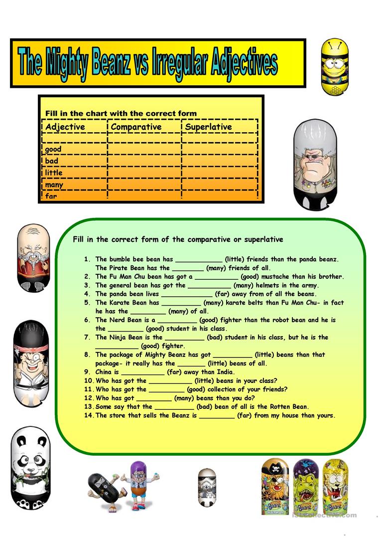 irregular-adjectives-worksheets