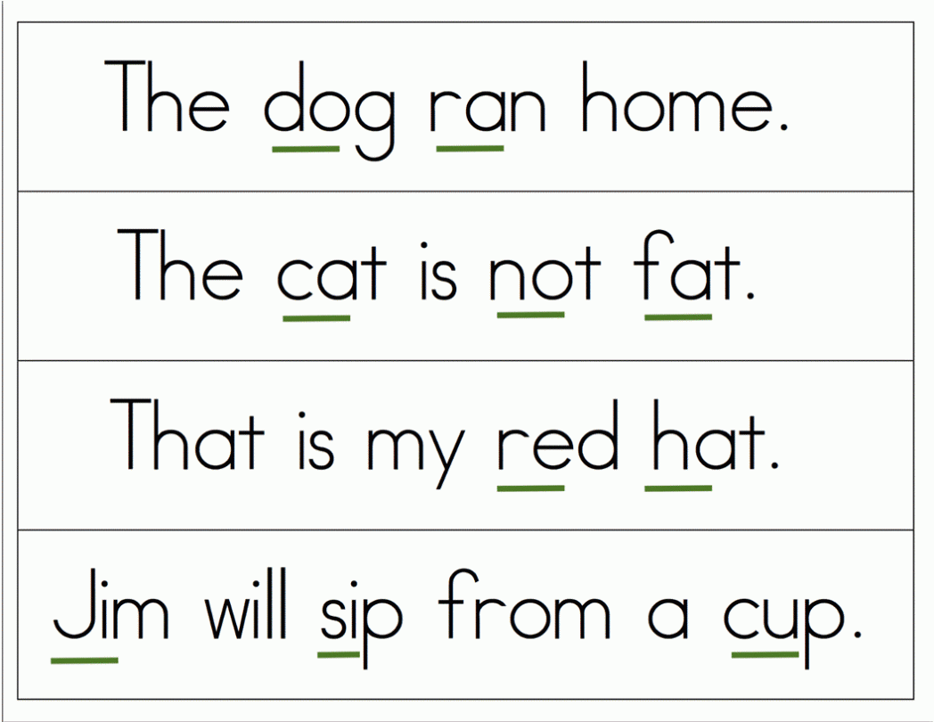 Sentences Worksheets For Kindergarten