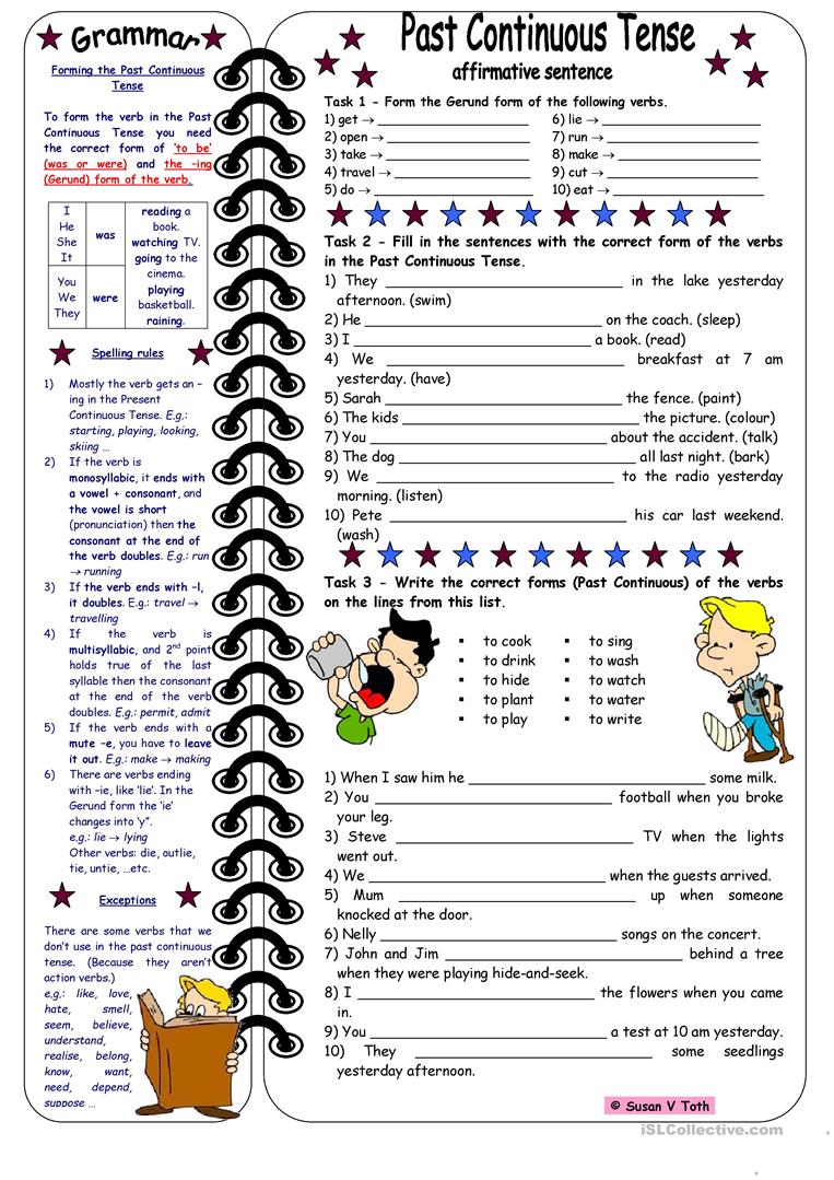 403 Free Esl Past Continuous Worksheets