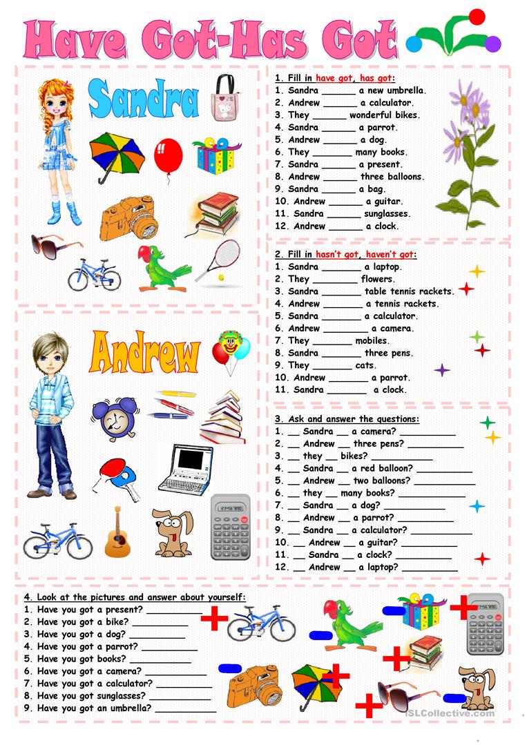 432 Free Esl Have Got Or Has Got Worksheets