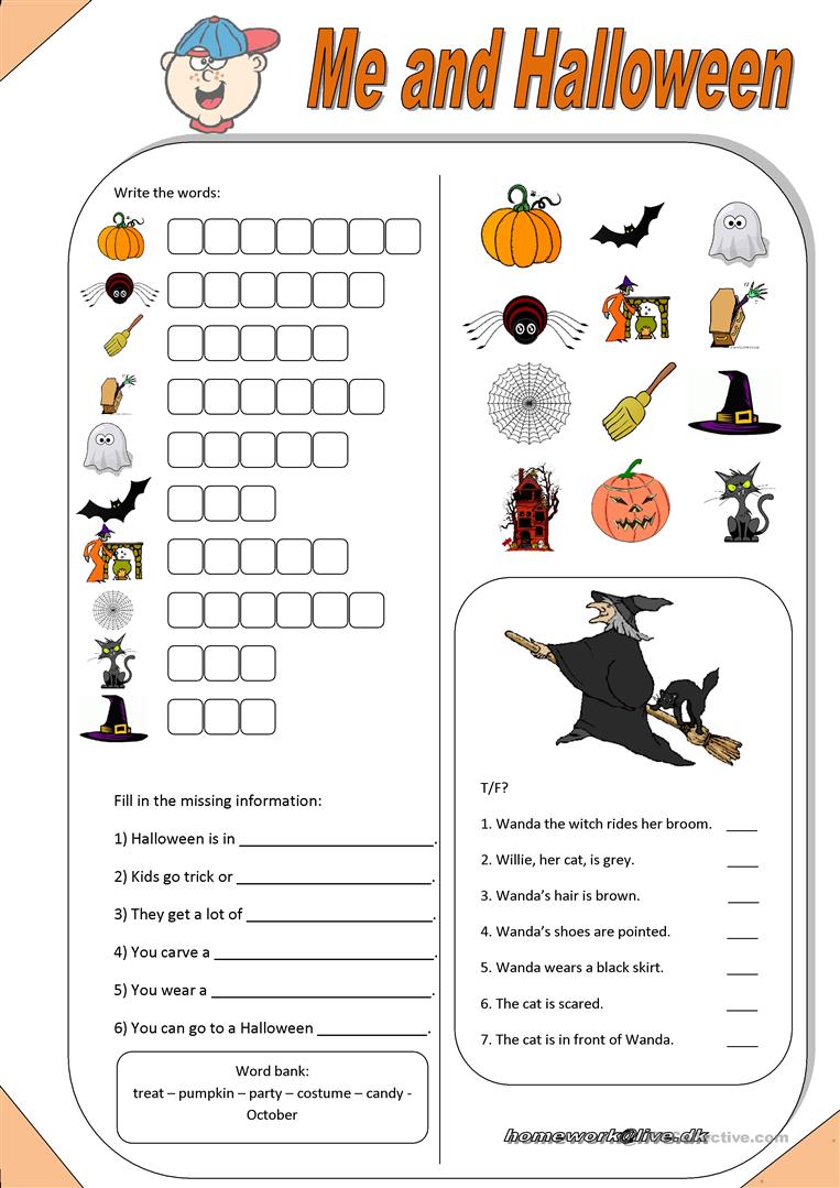 464 Free Esl Halloween Worksheets