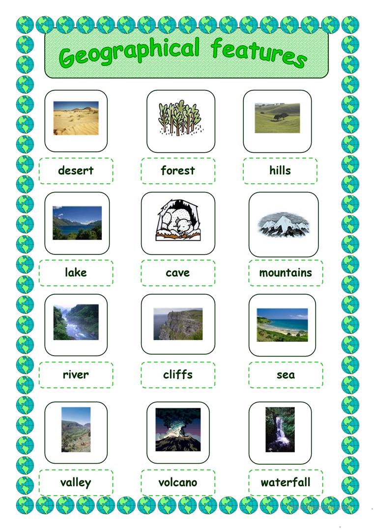 5 Free Esl Geographical Features Worksheets