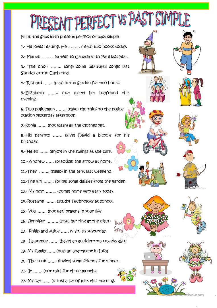 63 Free Esl Past Simple Vs Present Perfect Worksheets
