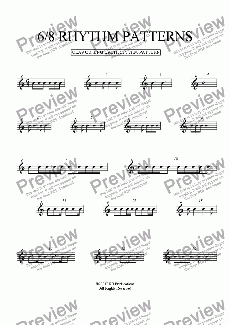 6 8 Rhythm Patterns