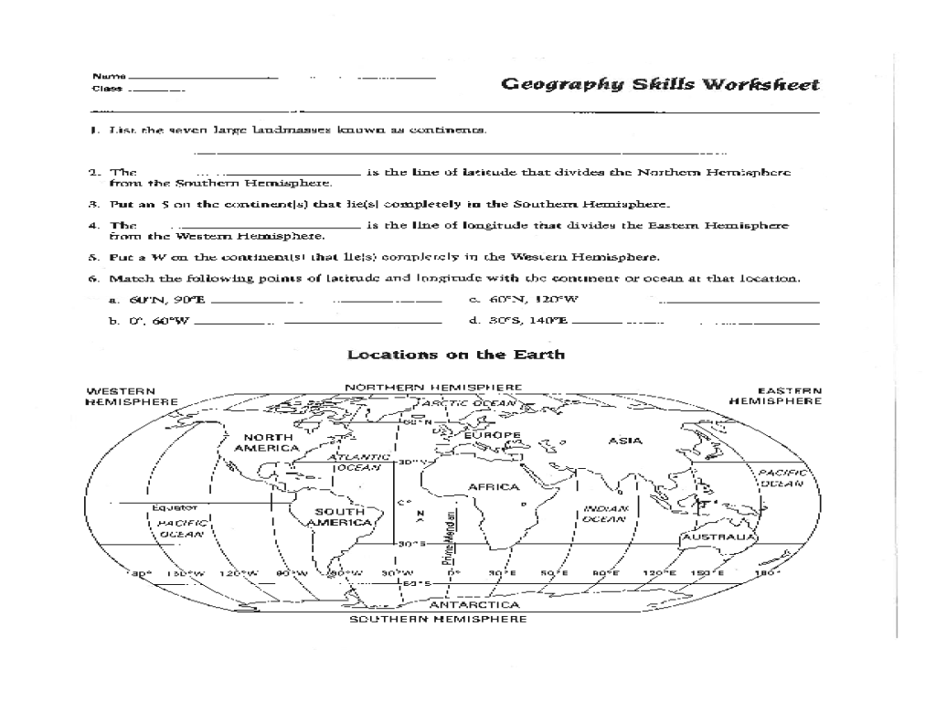 6th Grade Geography Worksheets Free Worksheets For All