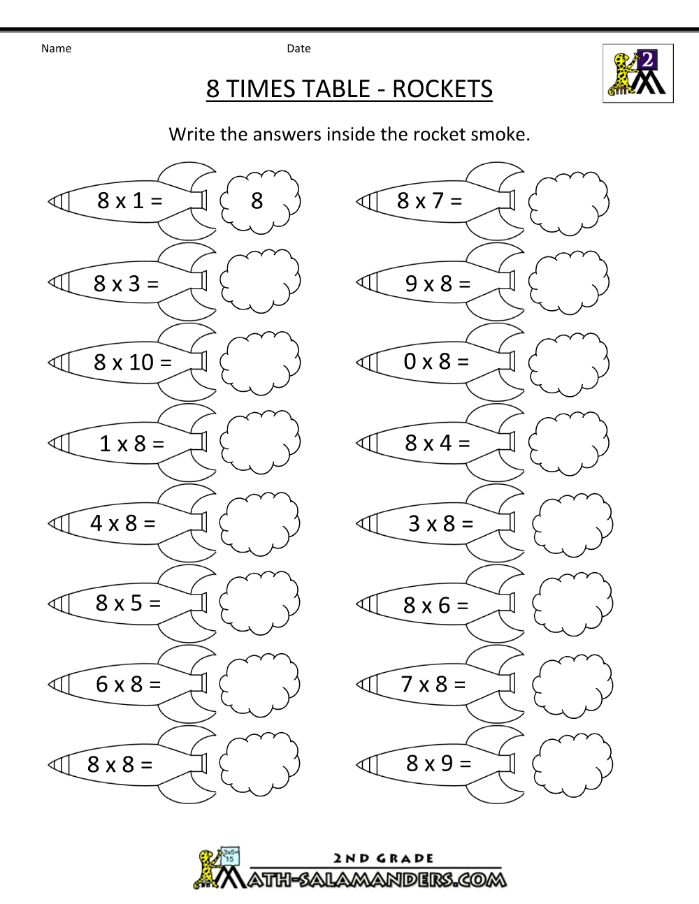 8 Times Table