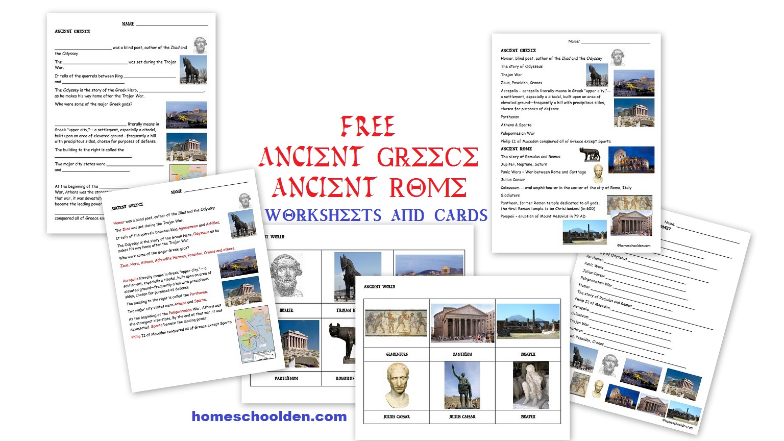 Ancient Greece, Ancient Rome Worksheets And Activities