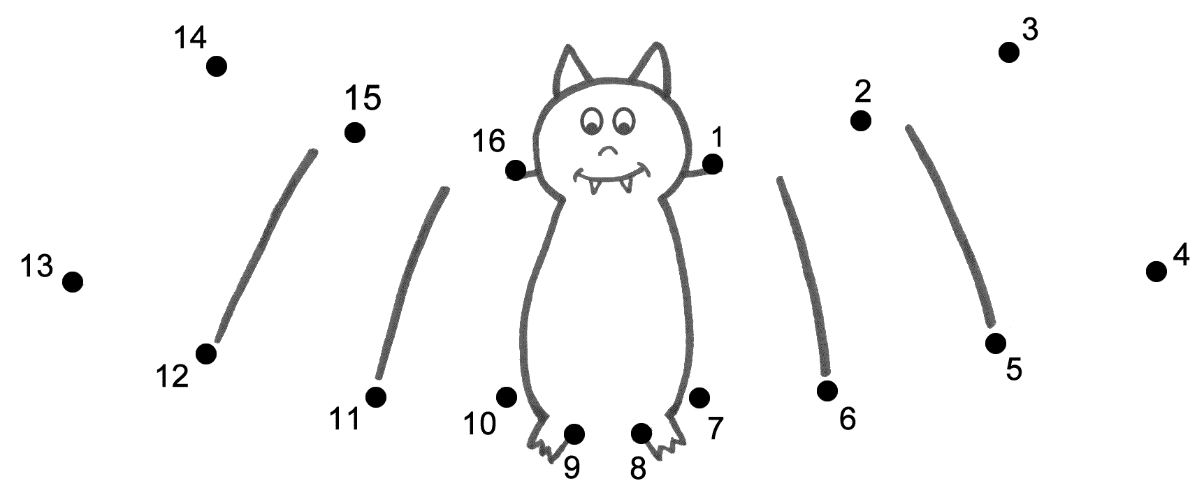 Bat Connect The Dots Count By 1s Halloween Touch Dot Math Works To