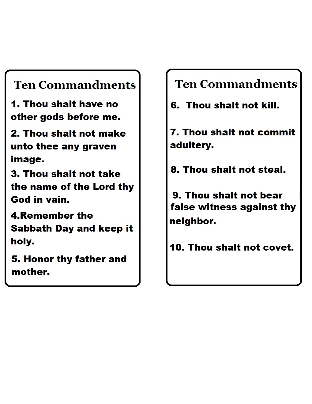 Church House Collection Blog  Ten Commandments Template