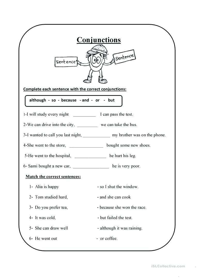 Conjunction Worksheets For 3rd Grade The Best Worksheets Image