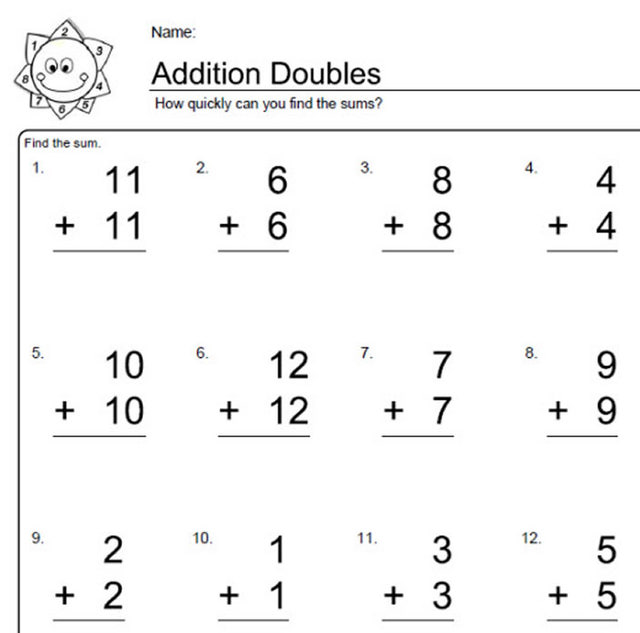 Doubles Addition Worksheets The Best Worksheets Image Collection