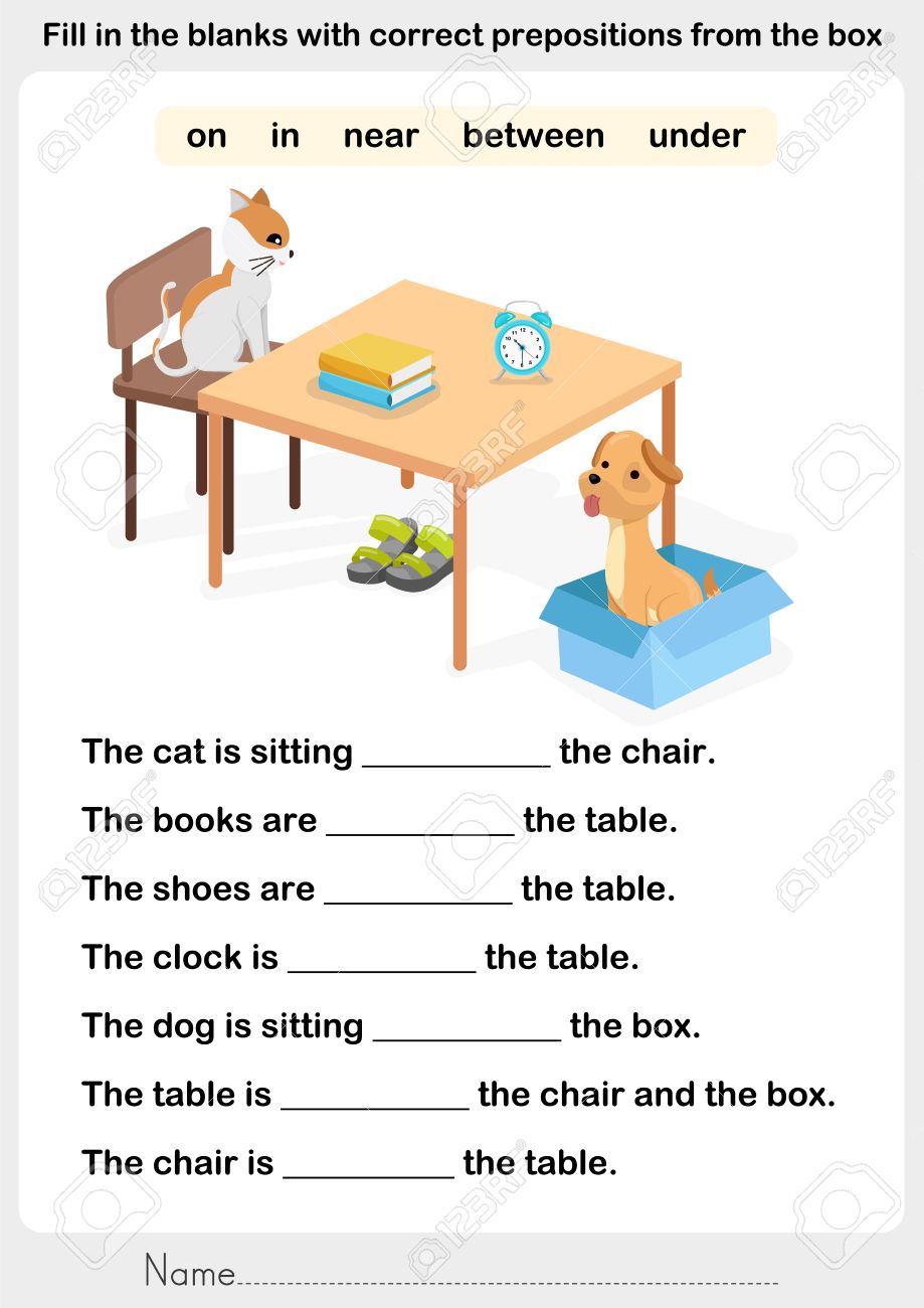 Fill In The Blanks With Correct Prepositions