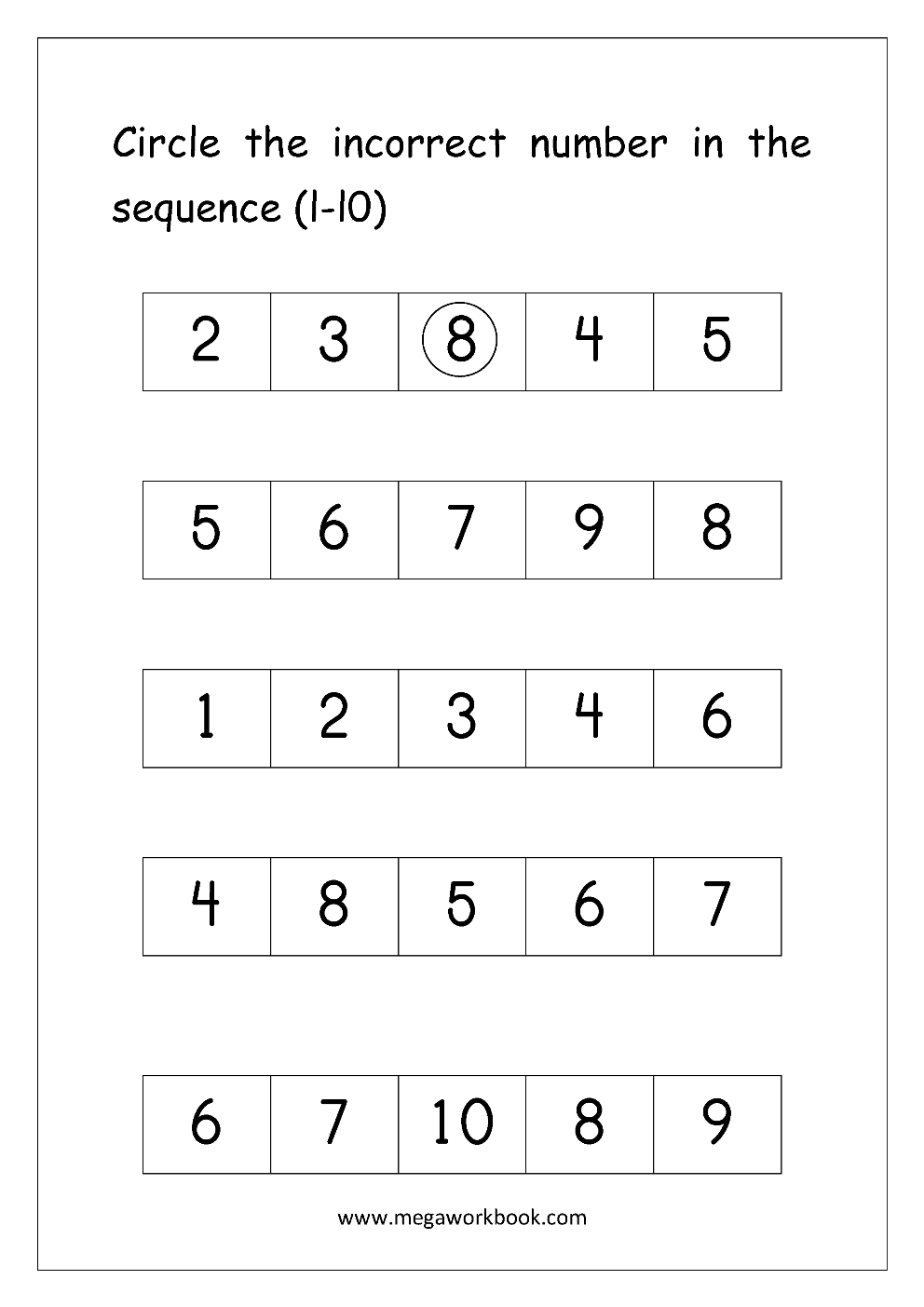 Free Math Worksheets