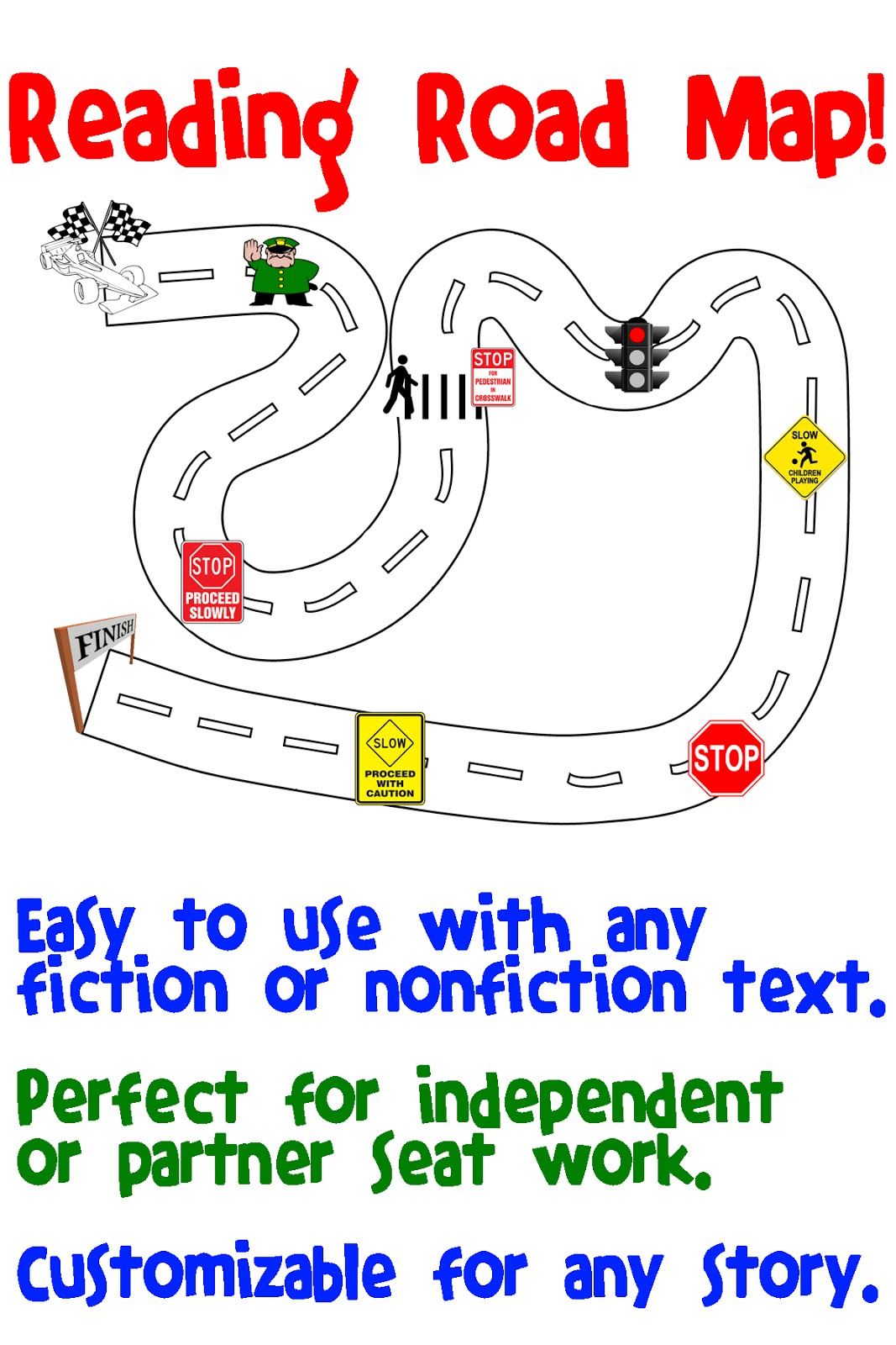 Free Reading Road Map Printable  Customizable And Easy To Use With