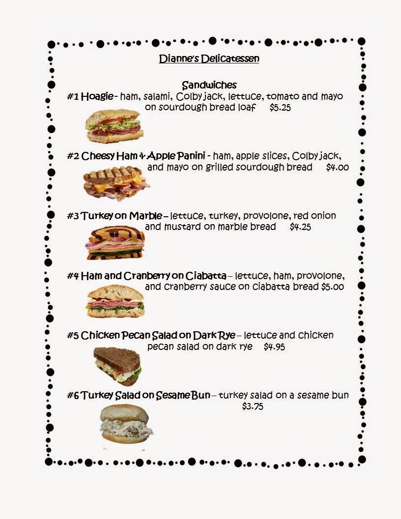 Free! This Free 3 Page Menu Can Be Used To Create Menu Math
