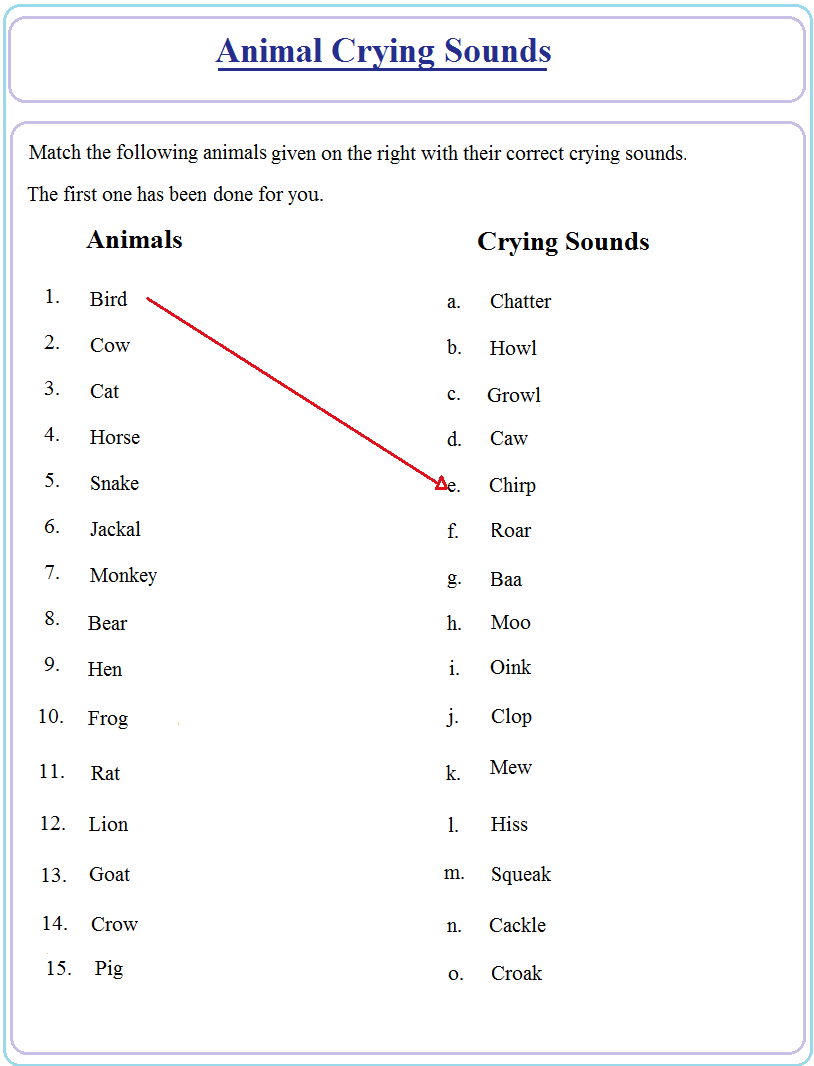 Free Worksheets For Grade 1 English Grammar