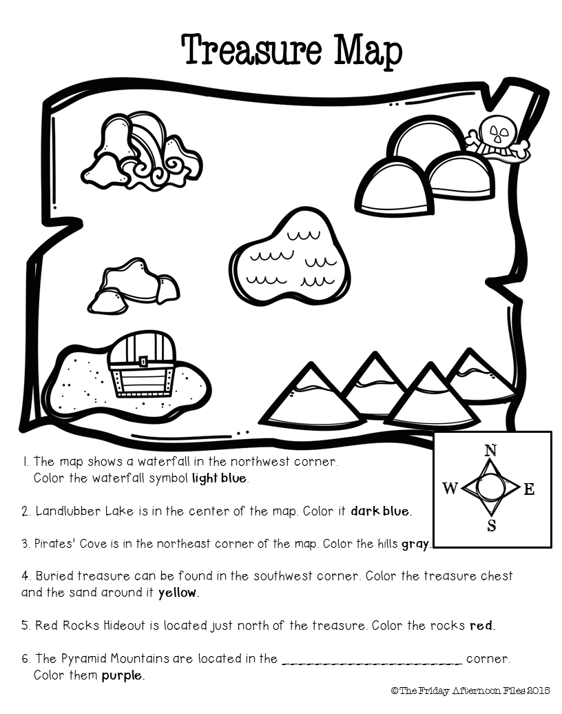 Freebie! Cardinal Direction Practice And Beginning Map Skills Are