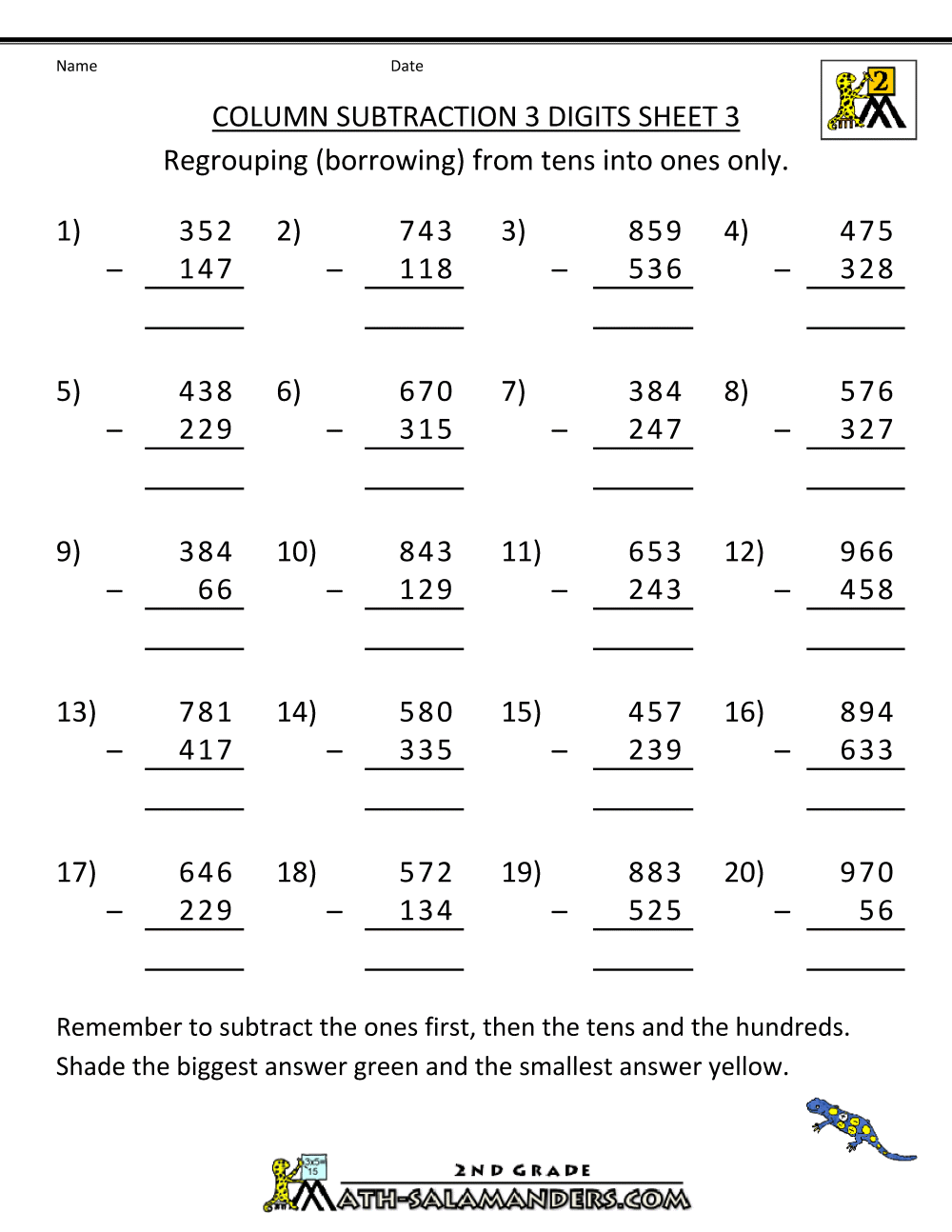 Grade 3 Math Worksheets Free Library Download And Addition With