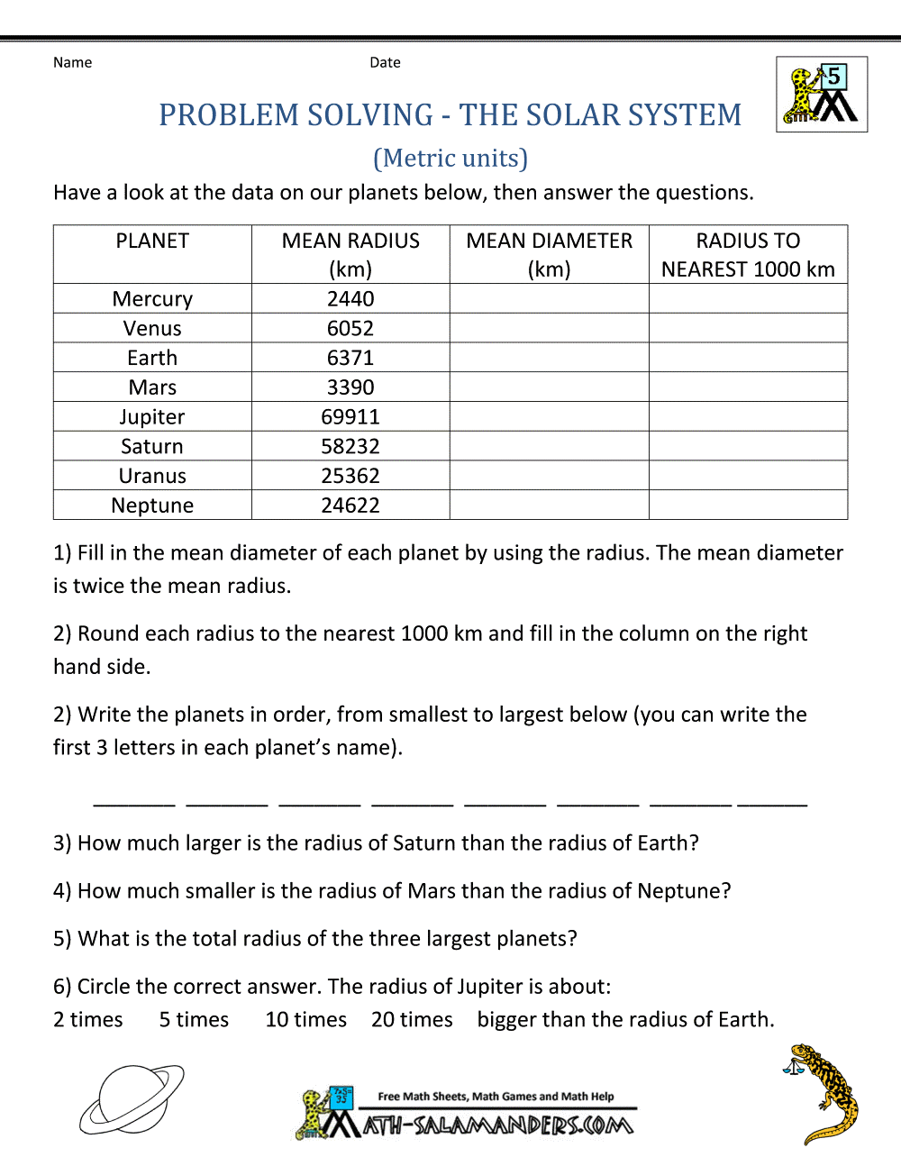 Grade Math Word Problems
