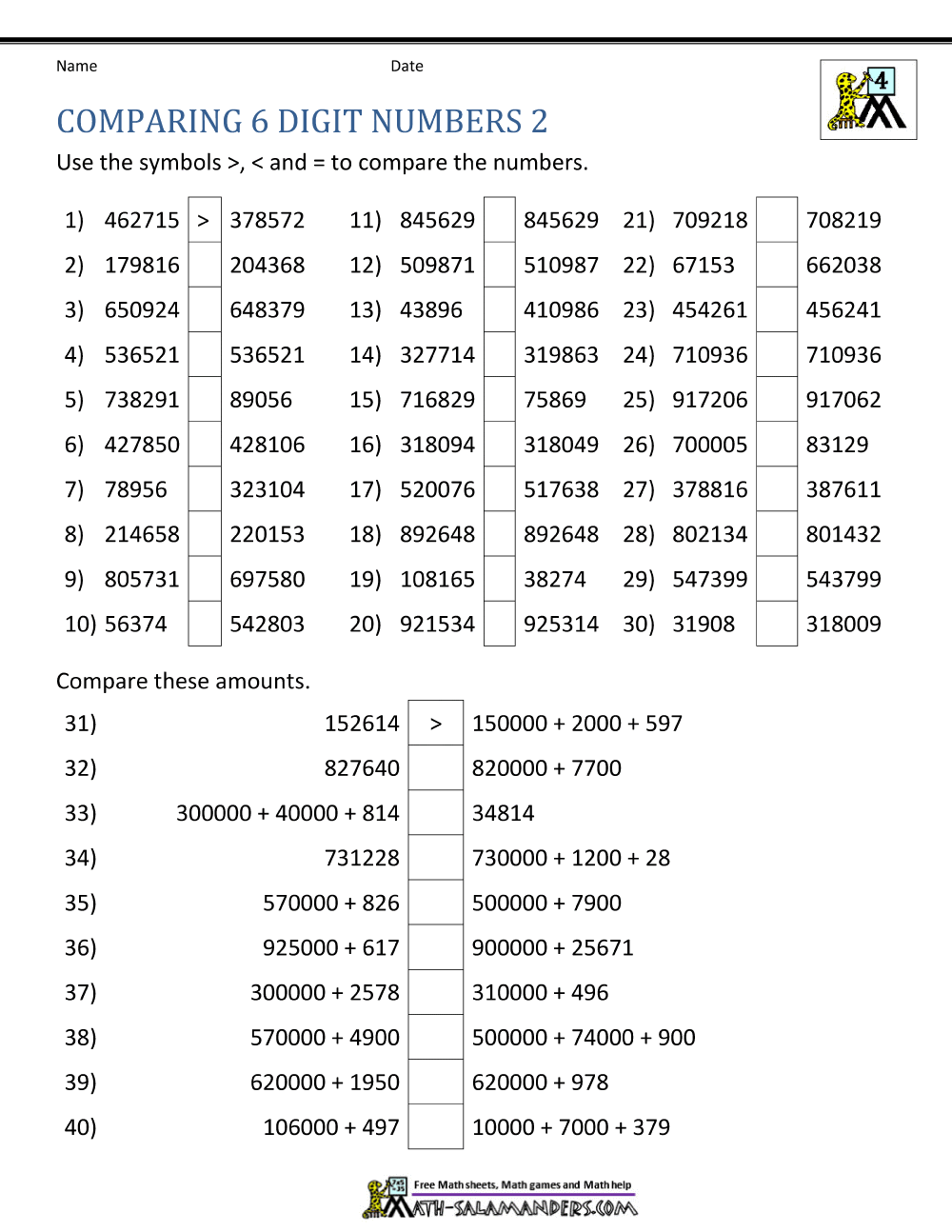 Grade Place Value Worksheets