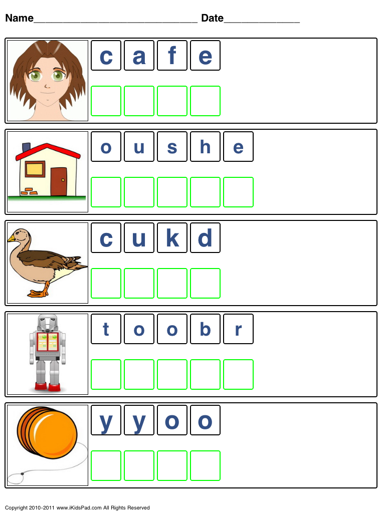 Kids  Word Game Worksheets  Cool Rainforest Food Word Scramble Fun