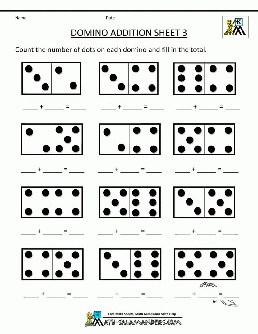 Kindergarten Counting Math Worksheet Printable Free Touchpoint