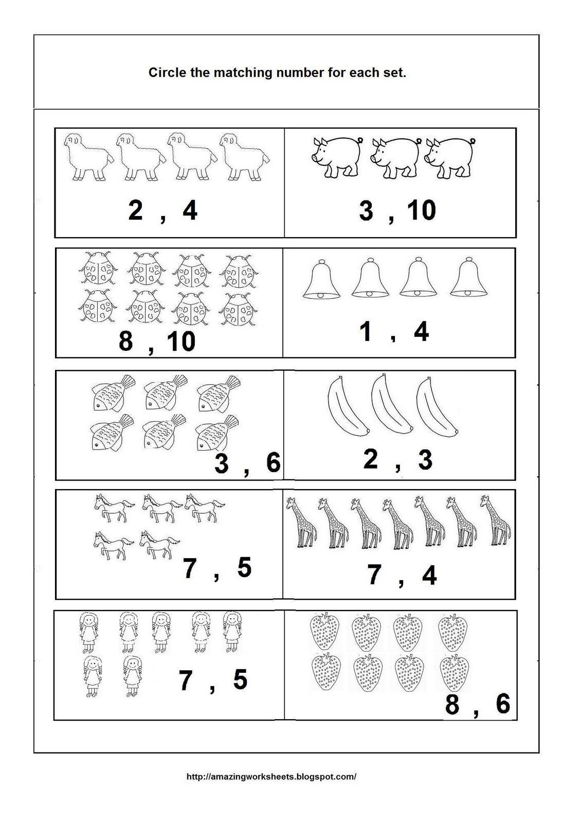 Kindergarten Counting Worksheets 1 5 Worksheets For All