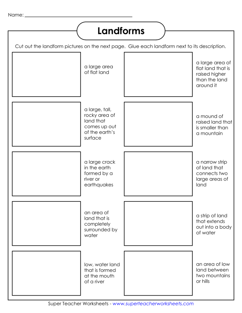 Landforms Super Teacher Worksheets For Third Grade 008342336_1