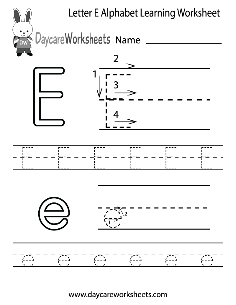Letter E Worksheets For Kindergarten The Best Worksheets Image