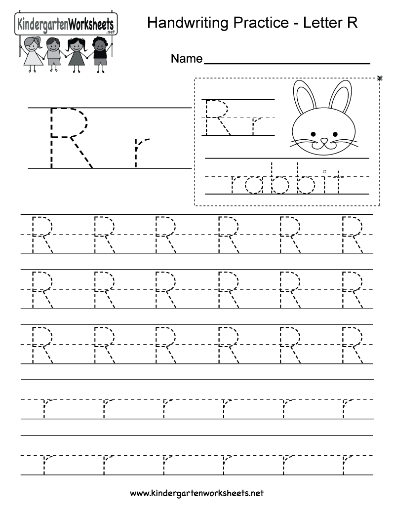 Letter R Writing Practice Worksheet