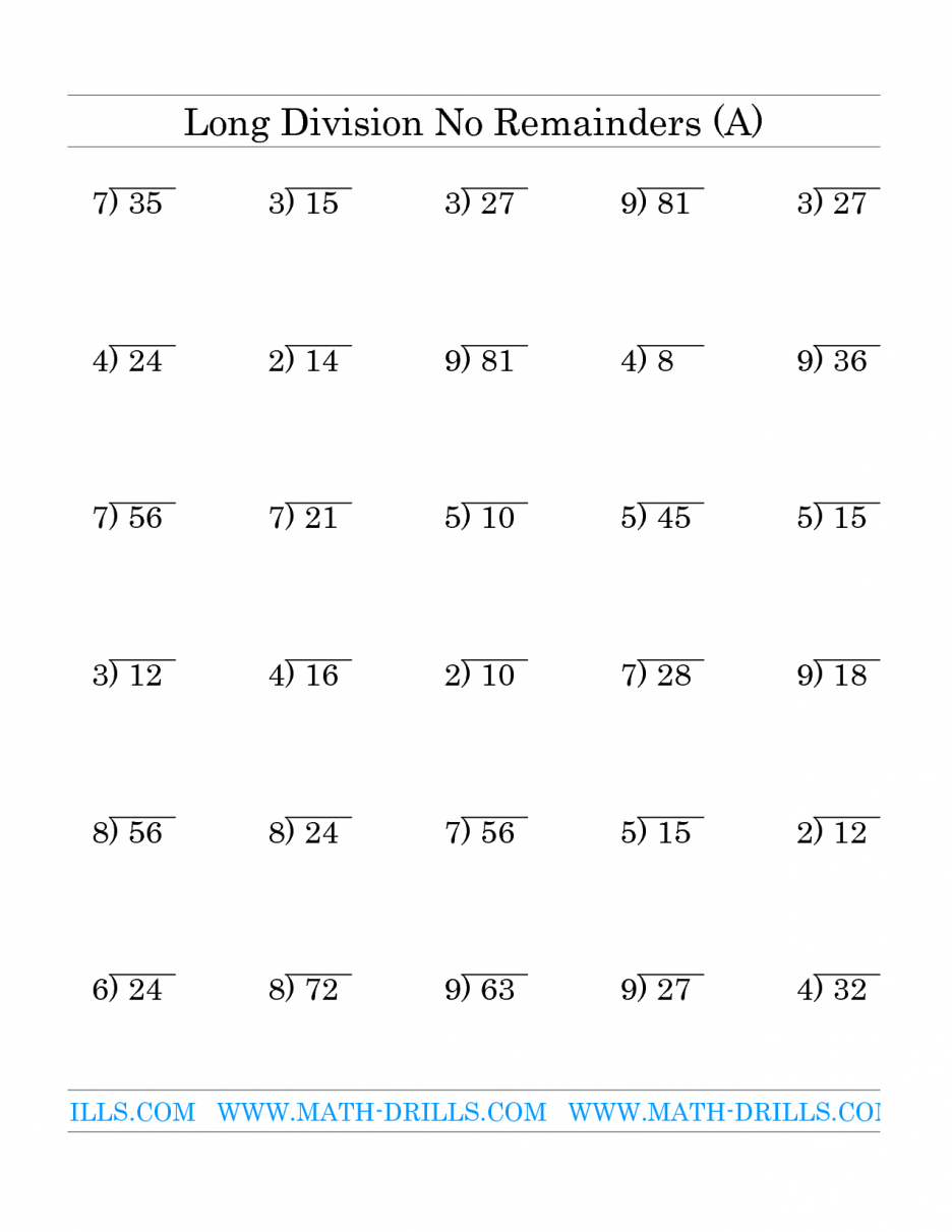 Long Division Worksheets How To
