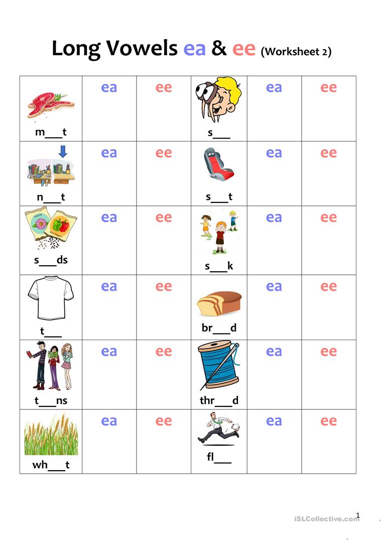 long-vowel-ee-ea-worksheets