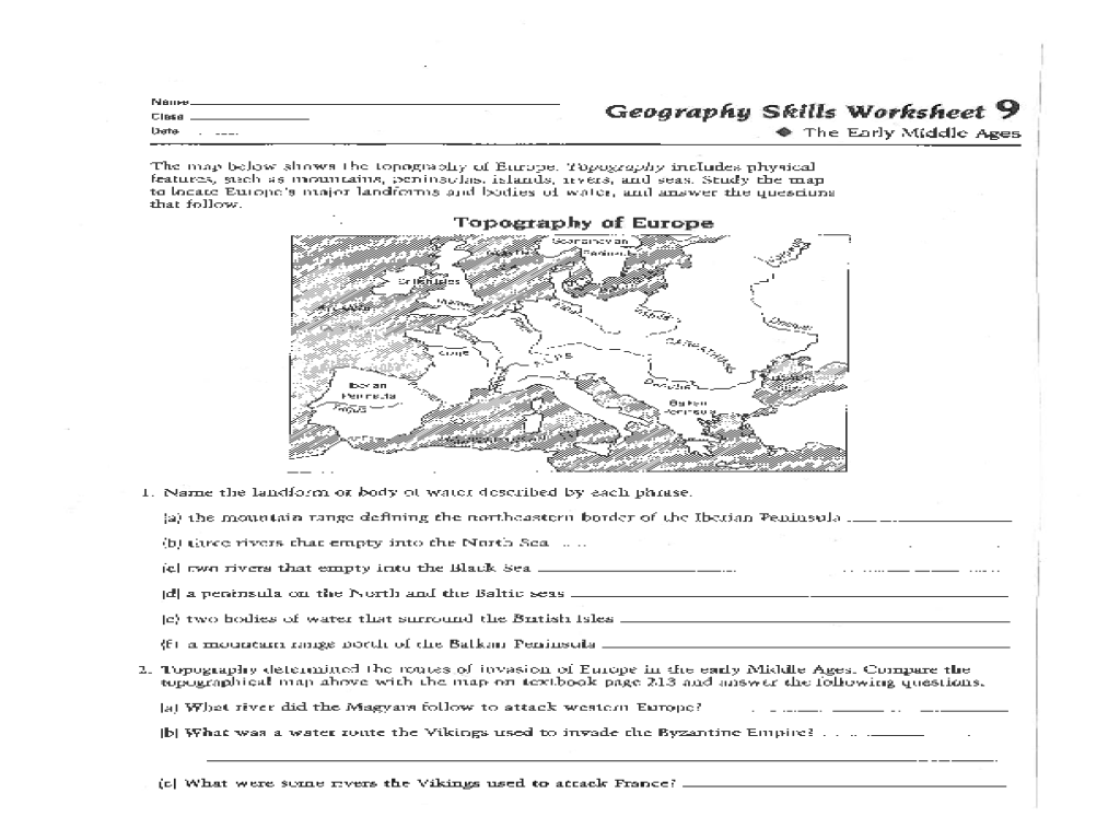 Map Skills Worksheets For High School Worksheets For All