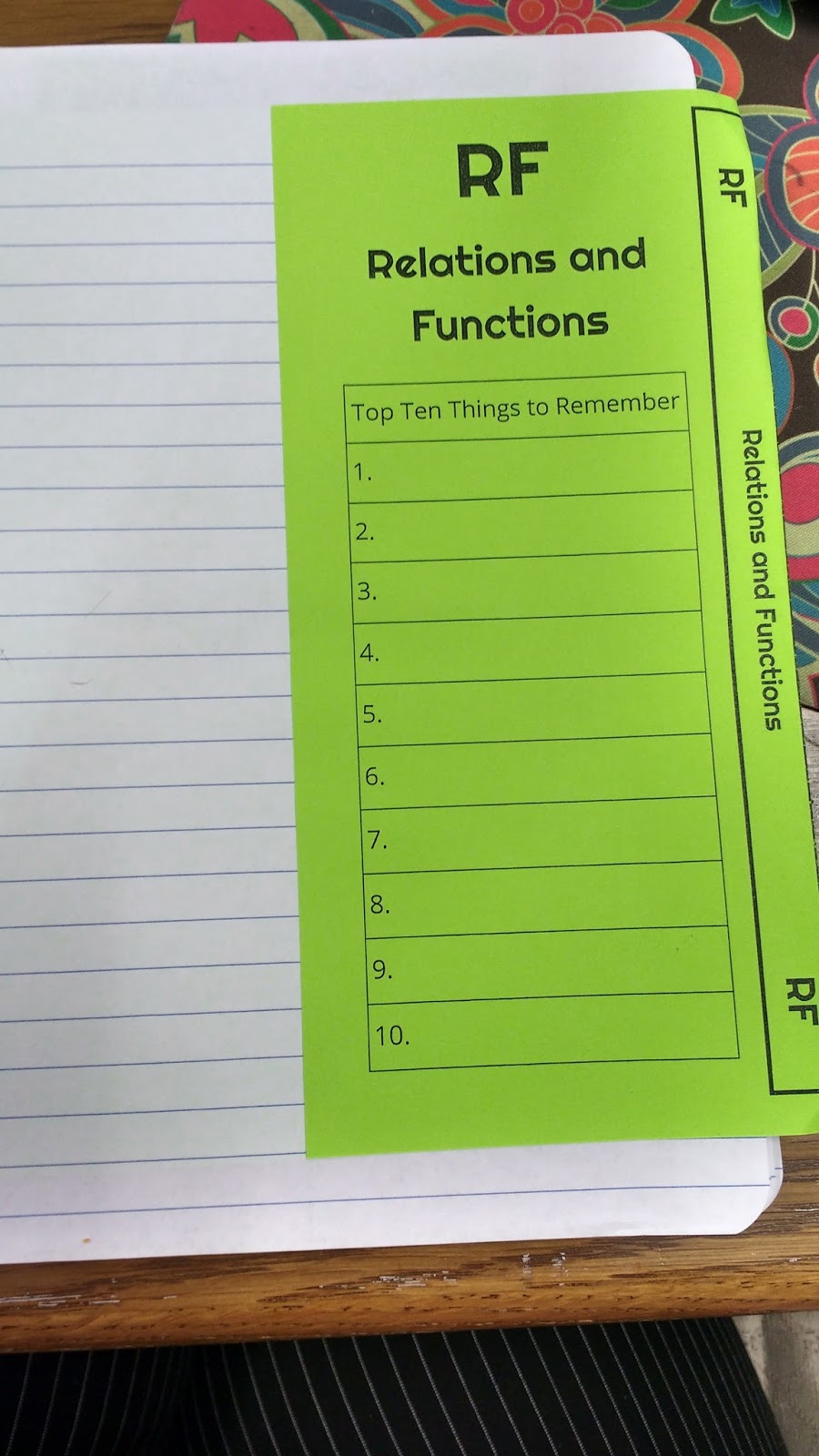 Math = Love  Algebra 1 Interactive Notebook Pages  Relations And