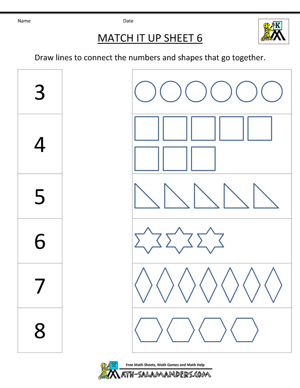 Math Activities Worksheets For Kindergarten