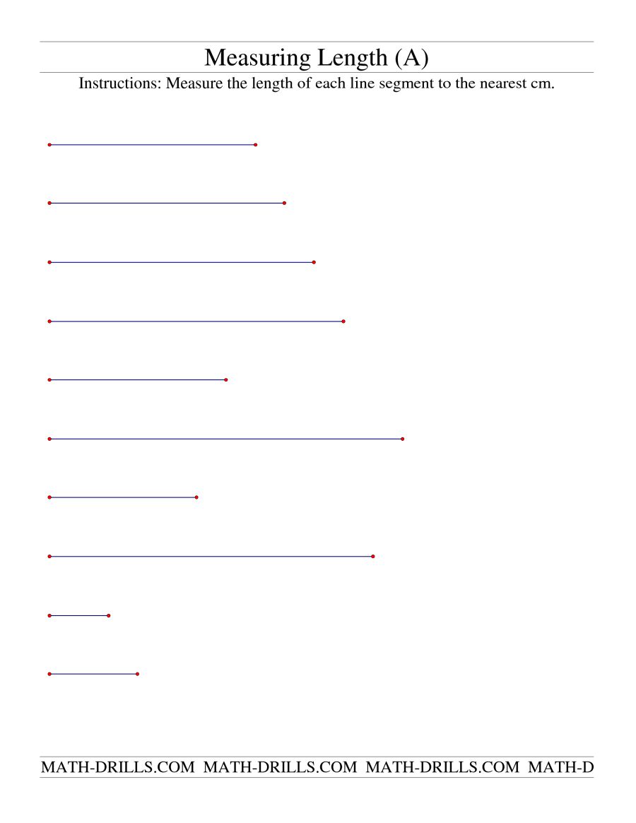 Measuring Length Of Line Segments In Cm (a)