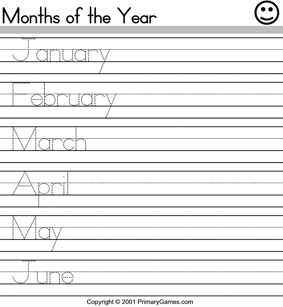 Months Of The Year Activity Pages