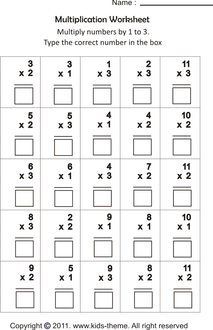 Multiplication Worksheets For Grade 1 Worksheets For All