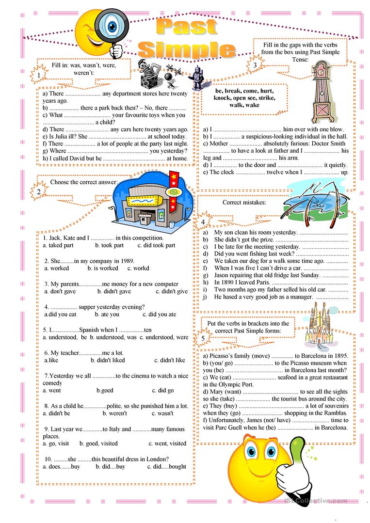 Past Simple Exercises Worksheet