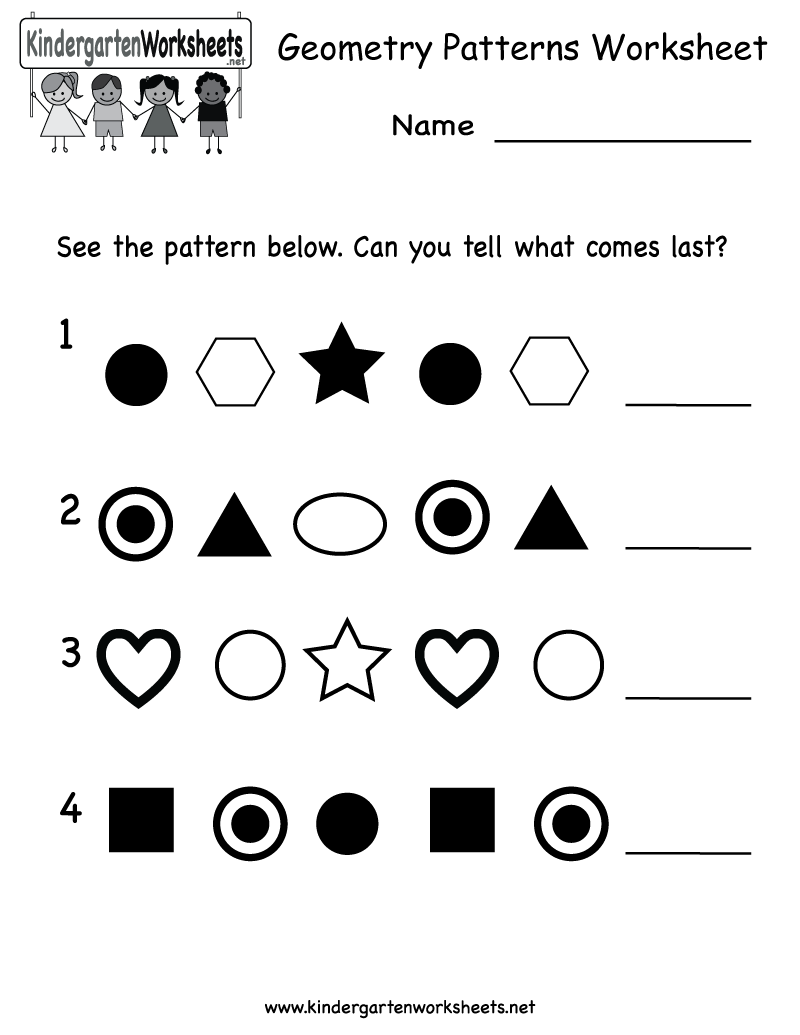 Pattern Math Worksheets Preschool Worksheets For All