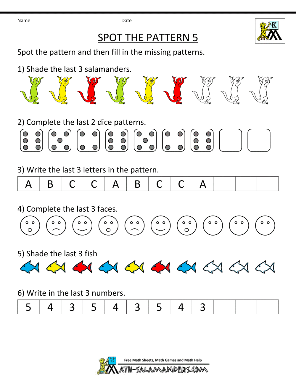Patterns Worksheet 4th Grade Worksheets For All