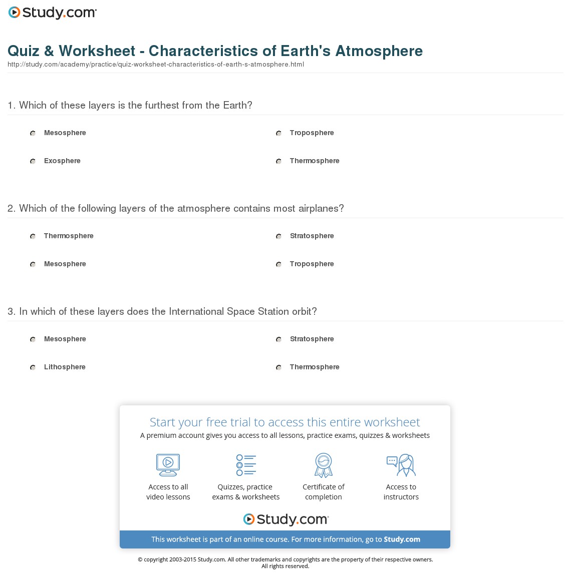 Quiz & Worksheet