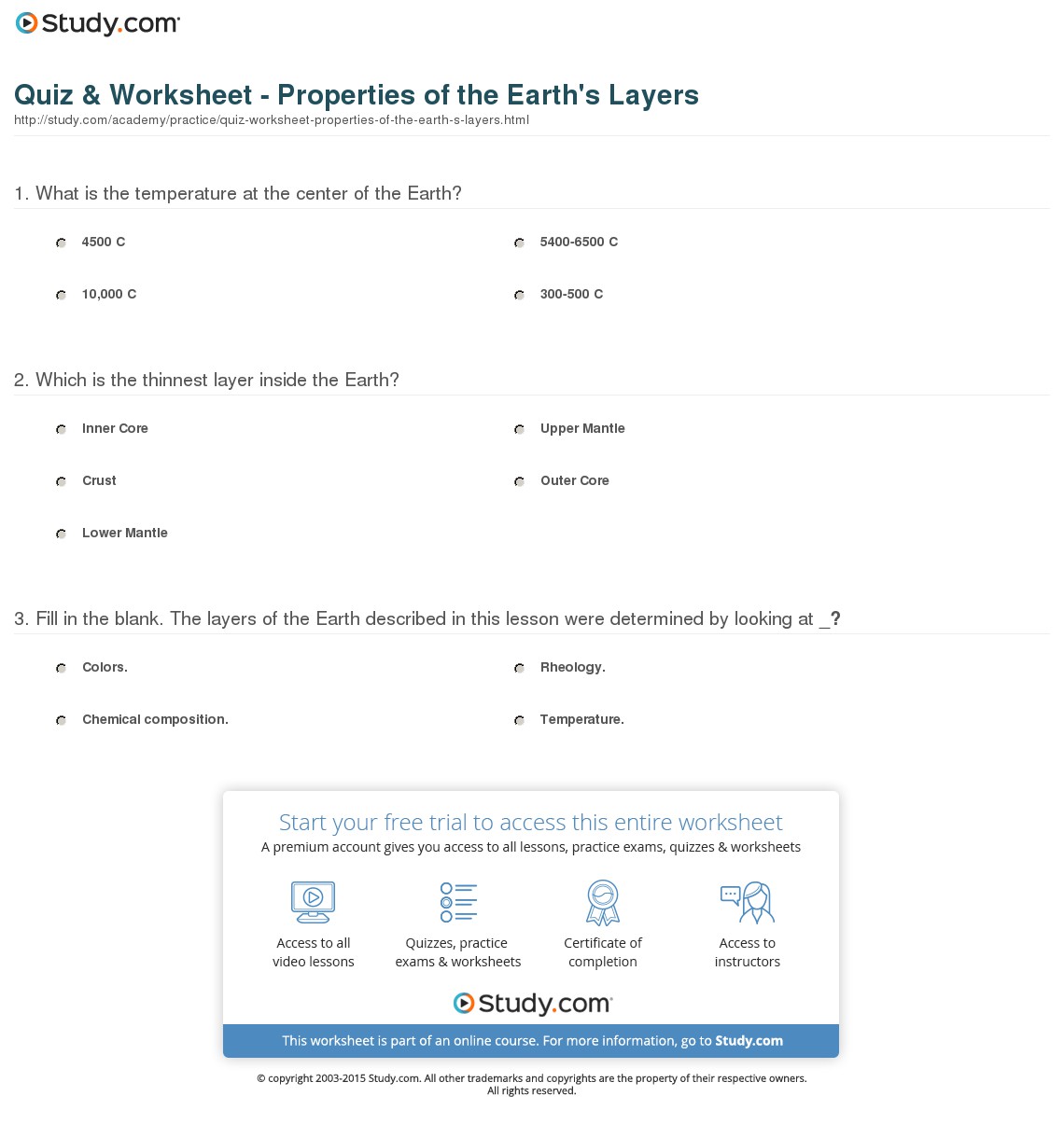 Quiz & Worksheet