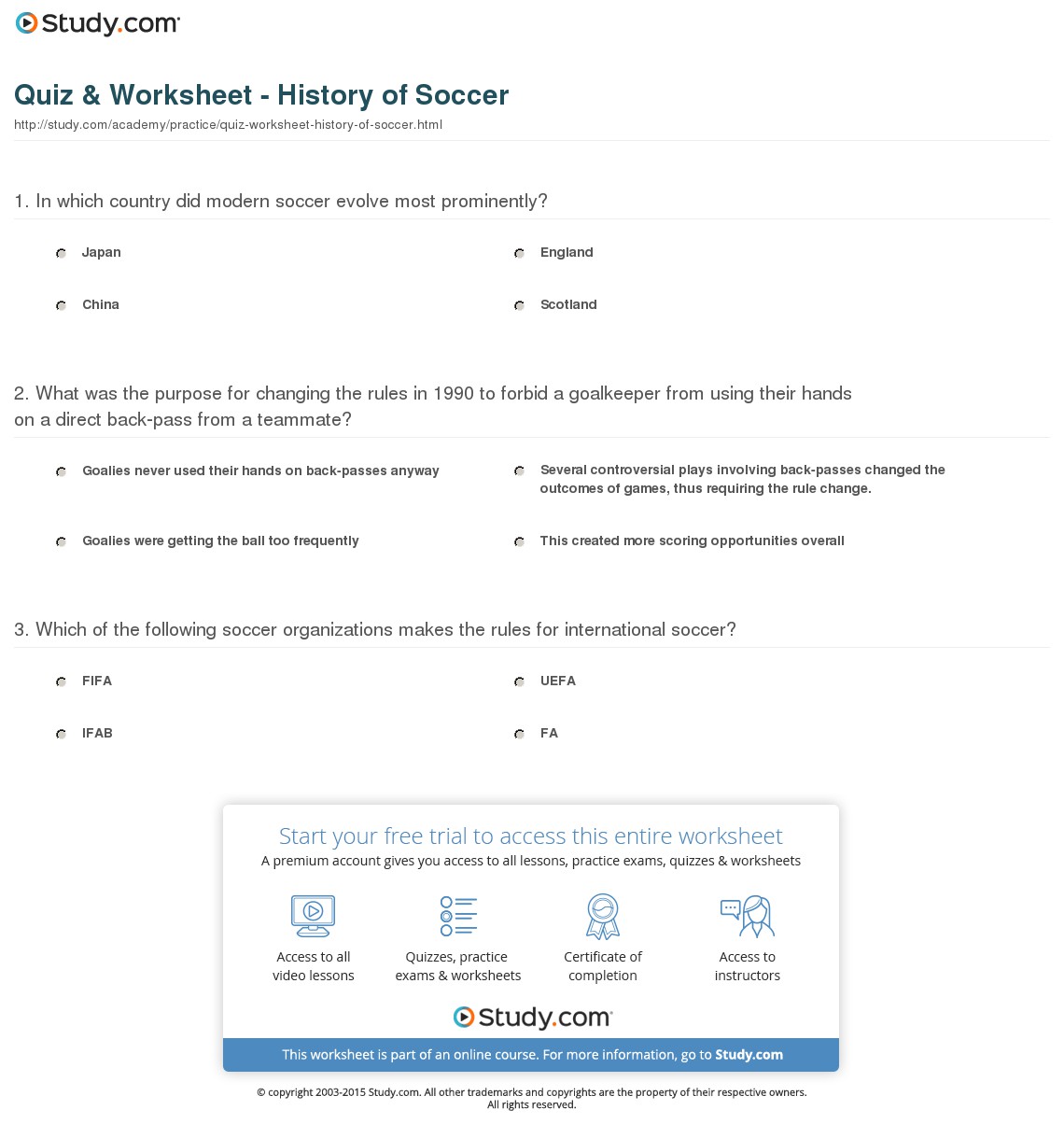 Quiz & Worksheet